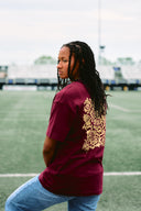 T-SHIRT MOTIF «BLOOM» - BOURGOGNE – UNISEXE