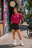 T-SHIRT MOTIF «BLOOM» - BOURGOGNE – UNISEXE