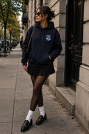 HOODIE EMBLÈME ROSES - UNISEXE