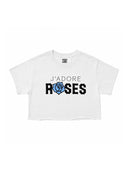 T-SHIRT COURT «J’ADORE LES ROSES»