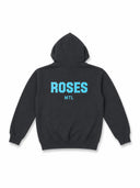 HOODIE EMBLÈME ROSES POUR JEUNES - NOIR