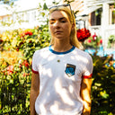 T-SHIRT «RINGER» RÉTRO ROSES
